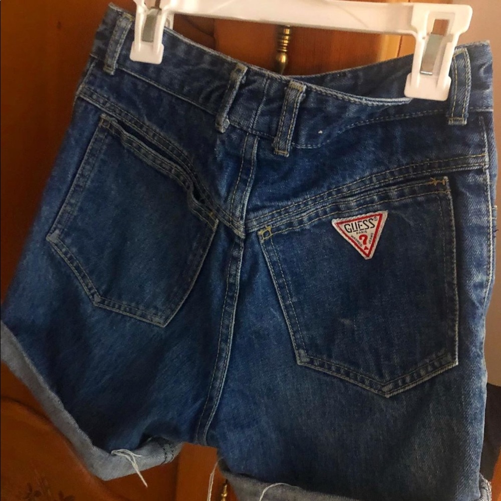 Guess high waisted denim shorts